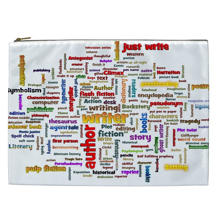 Writing Author Motivation Words Cosmetic Bag (XXL)