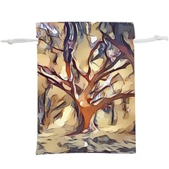 Tree Forest Woods Nature Landscape Lightweight Drawstring Pouch (XL)