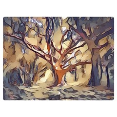 Tree Forest Woods Nature Landscape Premium Plush Fleece Blanket (Extra Small)