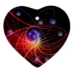 Physics Quantum Physics Particles Heart Ornament (two Sides)