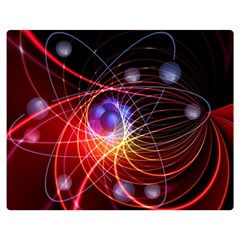 Physics Quantum Physics Particles Two Sides Premium Plush Fleece Blanket (medium)