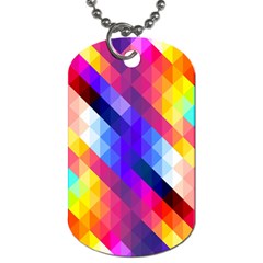 Abstract Background Colorful Pattern Dog Tag (two Sides)