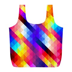 Abstract Background Colorful Pattern Full Print Recycle Bag (l)