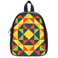 Background Geometric Color School Bag (small)