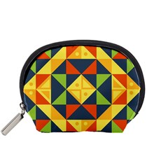 Background Geometric Color Accessory Pouch (small)