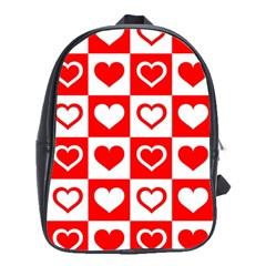 Background Card Checker Chequered School Bag (xl)