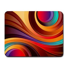 Abstract Colorful Background Wavy Small Mousepad