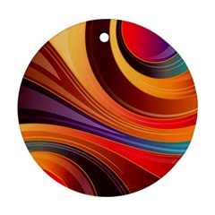 Abstract Colorful Background Wavy Ornament (Round)