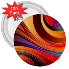 Abstract Colorful Background Wavy 3  Buttons (100 pack) 