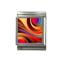 Abstract Colorful Background Wavy Italian Charm (13mm)