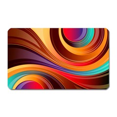 Abstract Colorful Background Wavy Magnet (Rectangular)