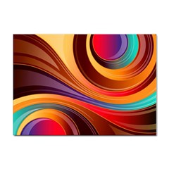 Abstract Colorful Background Wavy Sticker A4 (10 pack)