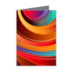 Abstract Colorful Background Wavy Mini Greeting Card