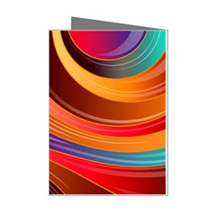 Abstract Colorful Background Wavy Mini Greeting Cards (Pkg of 8)