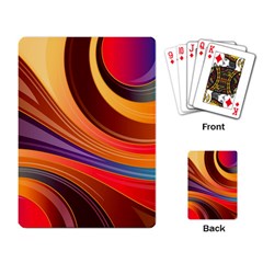 Abstract Colorful Background Wavy Playing Cards Single Design (Rectangle)