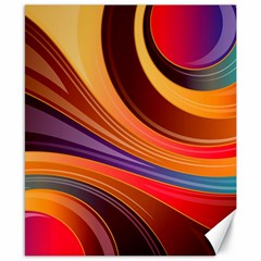 Abstract Colorful Background Wavy Canvas 8  X 10 