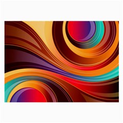 Abstract Colorful Background Wavy Large Glasses Cloth (2 Sides)