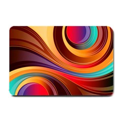 Abstract Colorful Background Wavy Small Doormat