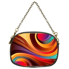 Abstract Colorful Background Wavy Chain Purse (Two Sides)