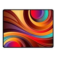 Abstract Colorful Background Wavy Two Sides Fleece Blanket (small) by Sarkoni