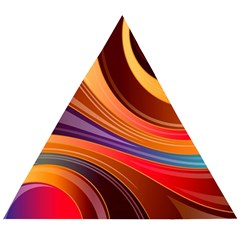 Abstract Colorful Background Wavy Wooden Puzzle Triangle