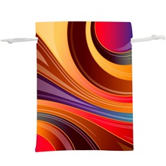 Abstract Colorful Background Wavy Lightweight Drawstring Pouch (XL)