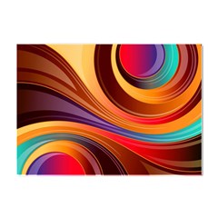 Abstract Colorful Background Wavy Crystal Sticker (A4)