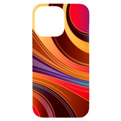 Abstract Colorful Background Wavy iPhone 14 Pro Max Black UV Print Case