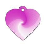 Abstract Spiral Pattern Background Dog Tag Heart (Two Sides) Back