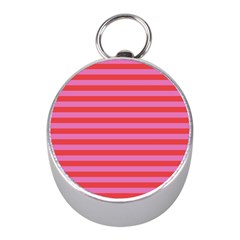 Stripes Striped Design Pattern Mini Silver Compasses