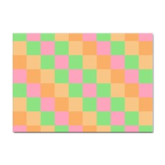 Checkerboard Pastel Squares Sticker A4 (100 Pack) by Grandong