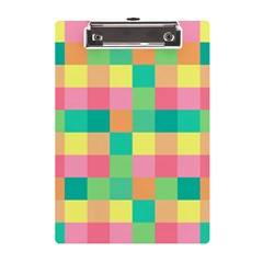 Checkerboard Pastel Square A5 Acrylic Clipboard by Grandong