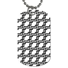 Pattern Monochrome Repeat Dog Tag (one Side) by Apen