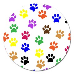 Pawprints Paw Prints Paw Animal Magnet 5  (round) by Apen