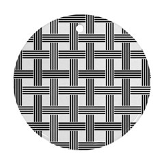 Seamless Stripe Pattern Lines Ornament (round)