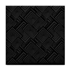 Diagonal Square Black Background Tile Coaster by Apen