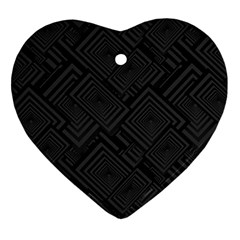 Diagonal Square Black Background Ornament (heart) by Apen