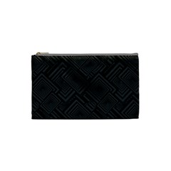 Diagonal Square Black Background Cosmetic Bag (small) by Apen
