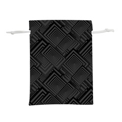 Diagonal Square Black Background Lightweight Drawstring Pouch (m) by Apen