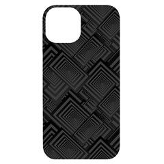 Diagonal Square Black Background Iphone 14 Black Uv Print Case by Apen