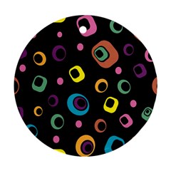 Abstract Background Retro 60s 70s Ornament (round)