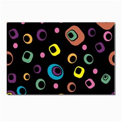 Abstract Background Retro 60s 70s Postcard 4 x 6  (pkg Of 10) by Apen