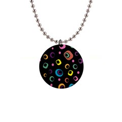 Abstract Background Retro 60s 70s 1  Button Necklace