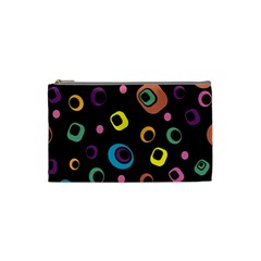 Abstract Background Retro 60s 70s Cosmetic Bag (small) by Apen