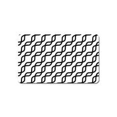 Diagonal Stripe Pattern Magnet (name Card)