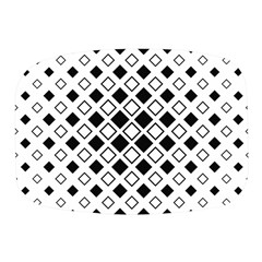 Square Diagonal Pattern Monochrome Mini Square Pill Box by Apen
