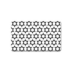 Pattern Star Repeating Black White Magnet (name Card)