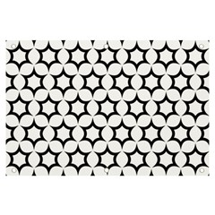 Pattern Star Repeating Black White Banner And Sign 6  X 4  by Apen