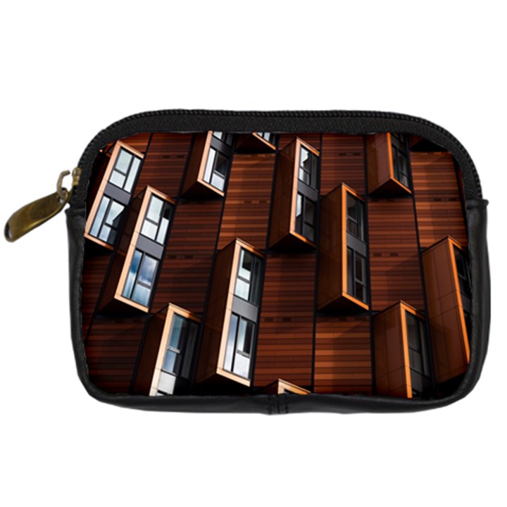 Abstract Architecture Building Business Digital Camera Leather Case