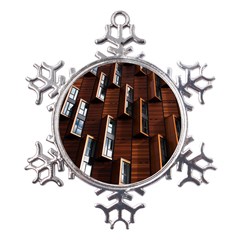 Abstract Architecture Building Business Metal Large Snowflake Ornament